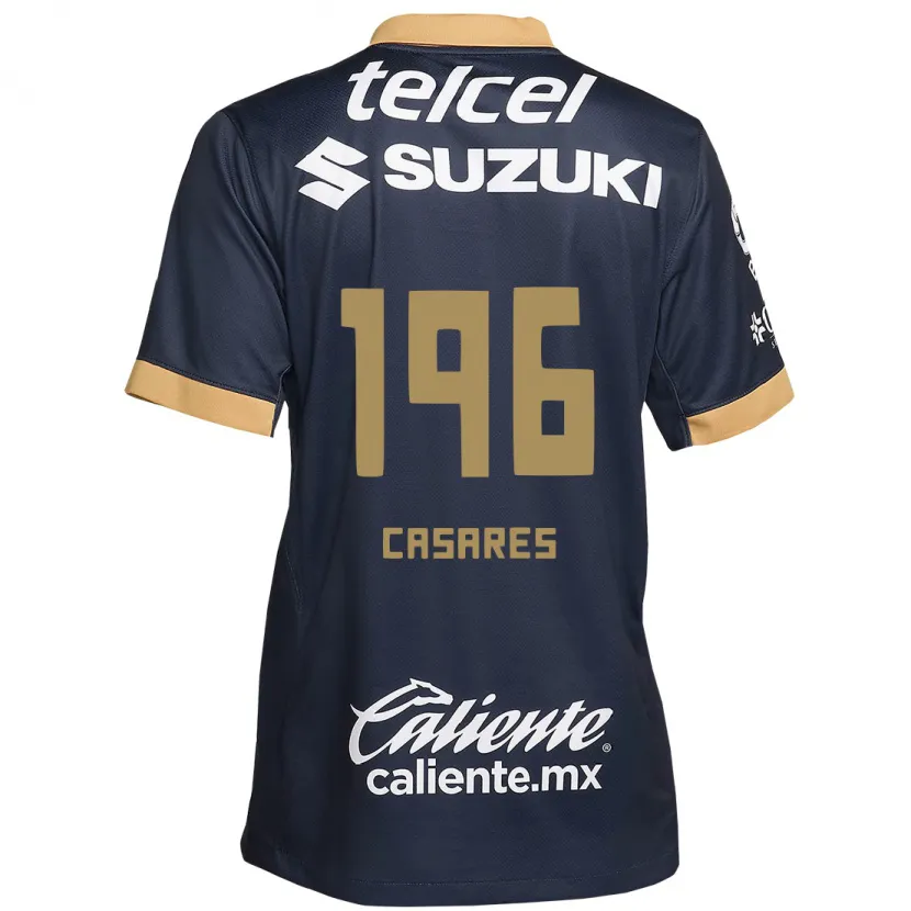 Danxen Herren Mateo Casares #196 Obsidian Gold Weiß Auswärtstrikot Trikot 2024/25 T-Shirt Schweiz