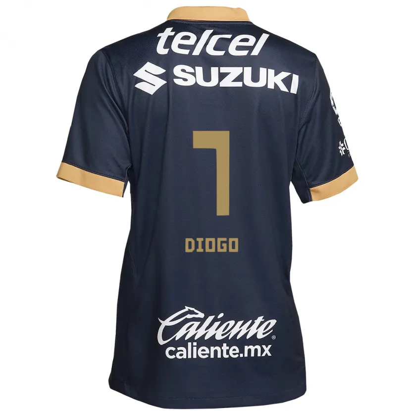 Danxen Herren Diogo #7 Obsidian Gold Weiß Auswärtstrikot Trikot 2024/25 T-Shirt Schweiz