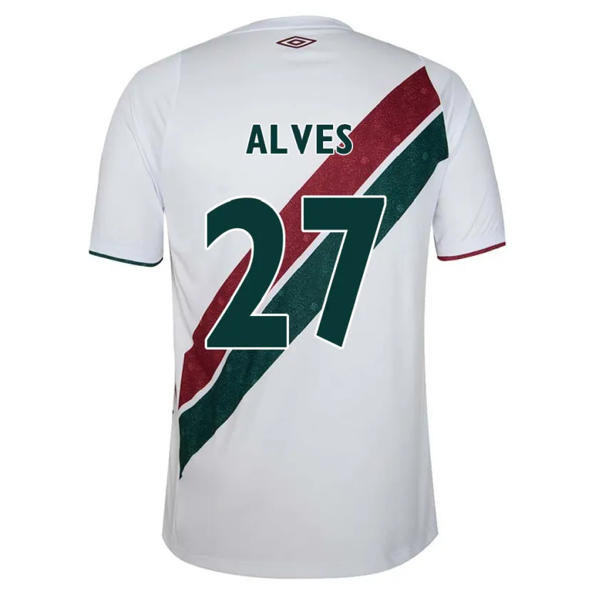 Danxen Herren Felipe Alves #27 Weiß Grün Kastanienbraun Auswärtstrikot Trikot 2024/25 T-Shirt Schweiz