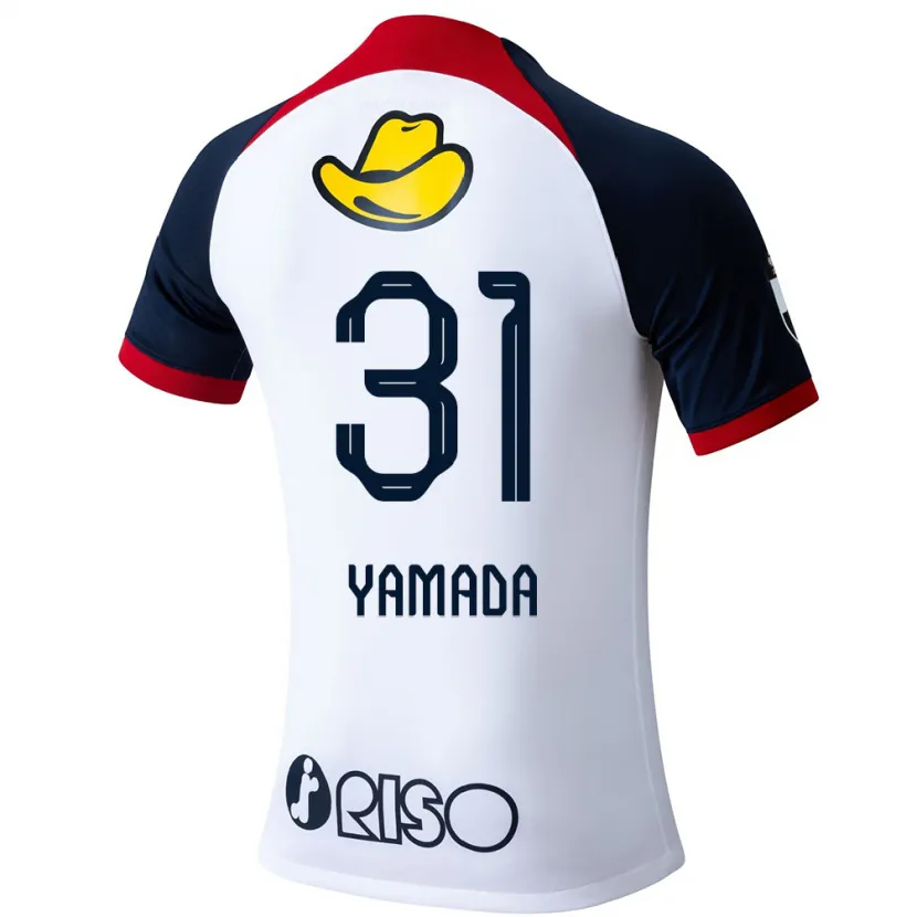 Danxen Herren Taiki Yamada #31 Weiß Blau Rot Auswärtstrikot Trikot 2024/25 T-Shirt Schweiz