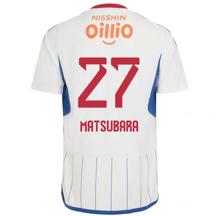 Danxen Herren Ken Matsubara #27 Weiß Blau Rot Auswärtstrikot Trikot 2024/25 T-Shirt Schweiz