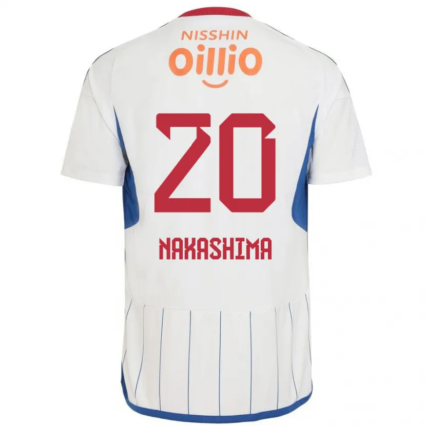 Danxen Herren Rikuto Nakashima #20 Weiß Blau Rot Auswärtstrikot Trikot 2024/25 T-Shirt Schweiz