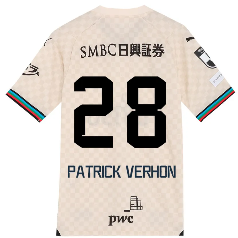 Danxen Herren Patrick Verhon #28 Weiß Grau Auswärtstrikot Trikot 2024/25 T-Shirt Schweiz