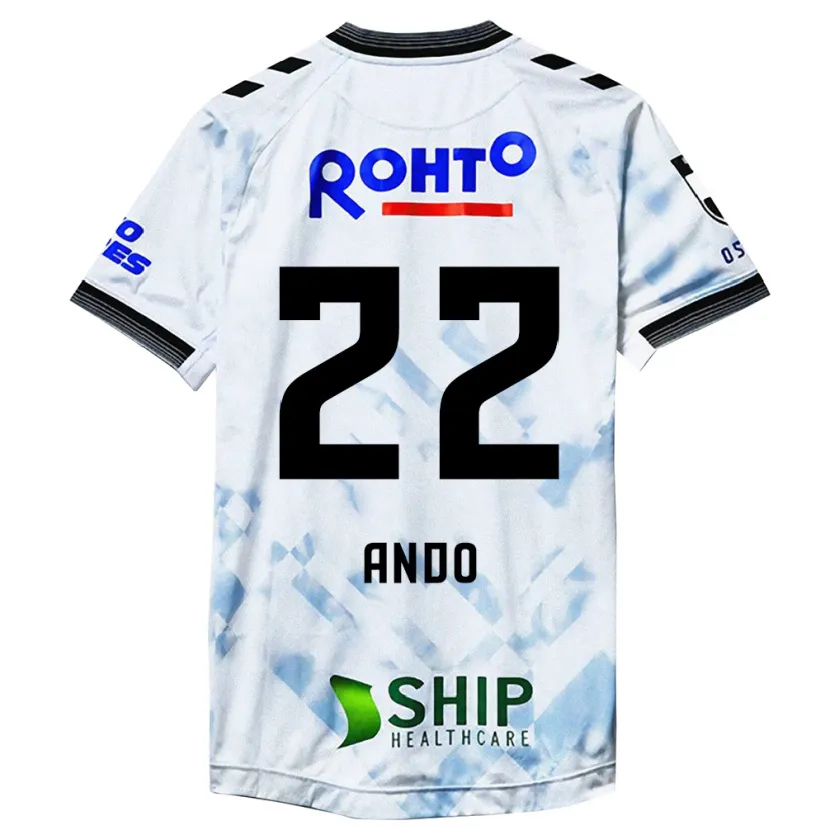 Danxen Herren Rikuto Ando #22 Weiß Schwarz Auswärtstrikot Trikot 2024/25 T-Shirt Schweiz