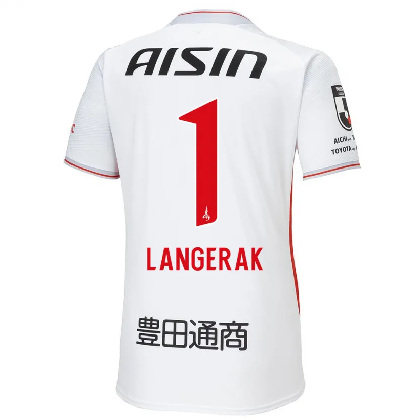 Danxen Herren Mitchell Langerak #1 Weiß Gelb Rot Auswärtstrikot Trikot 2024/25 T-Shirt Schweiz