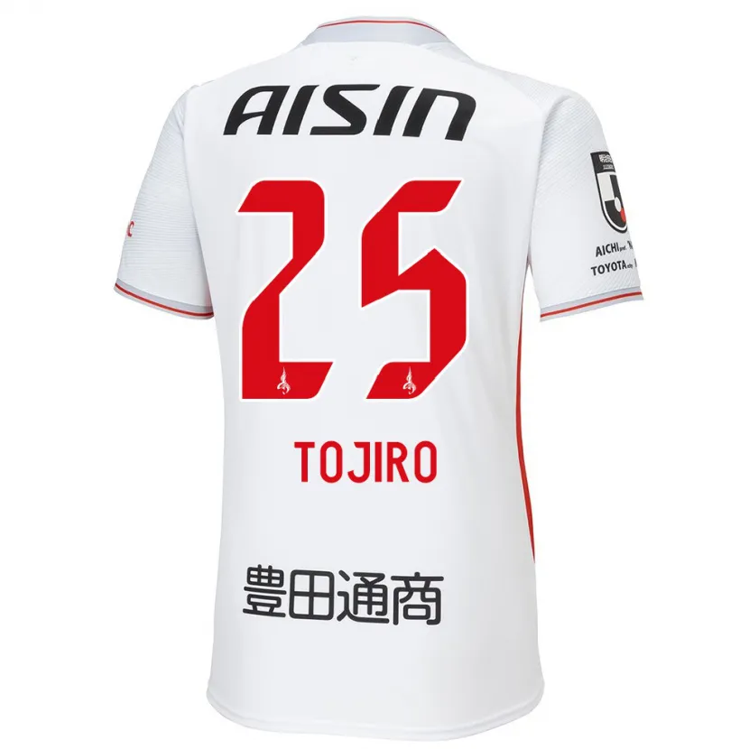 Danxen Herren Tojiro Kubo #25 Weiß Gelb Rot Auswärtstrikot Trikot 2024/25 T-Shirt Schweiz