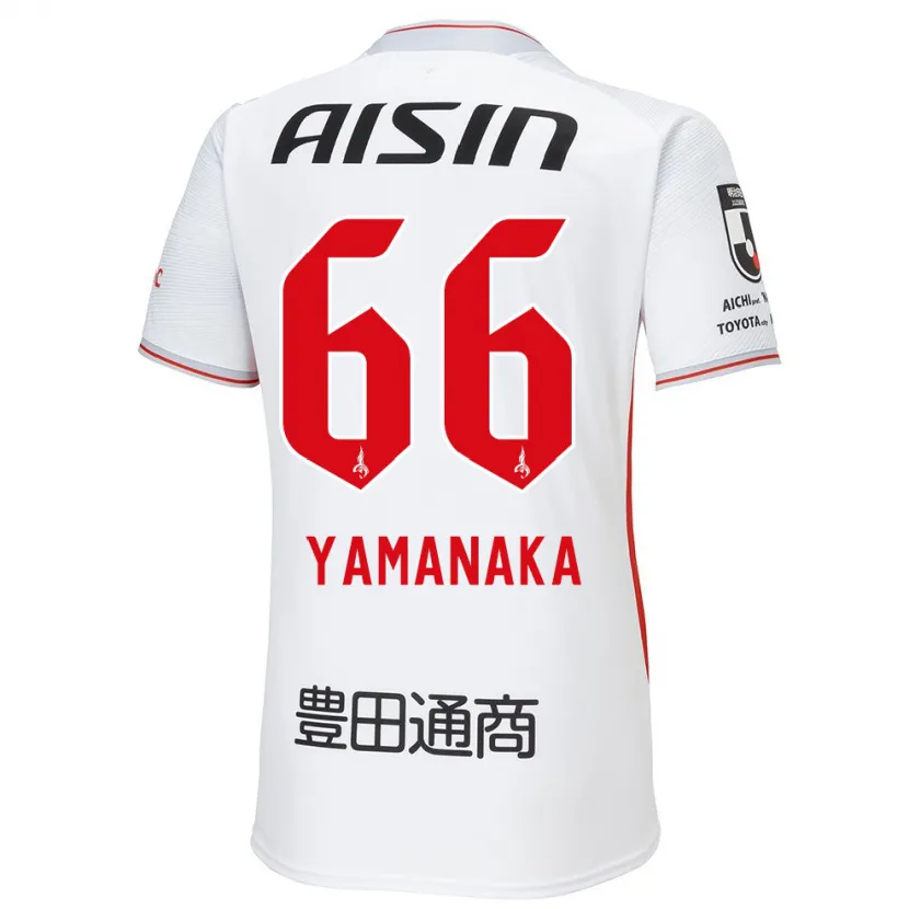 Danxen Herren Ryosuke Yamanaka #66 Weiß Gelb Rot Auswärtstrikot Trikot 2024/25 T-Shirt Schweiz