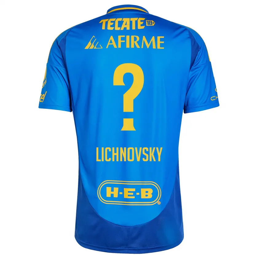 Danxen Herren Igor Lichnovsky #0 Blau Gelb Auswärtstrikot Trikot 2024/25 T-Shirt Schweiz