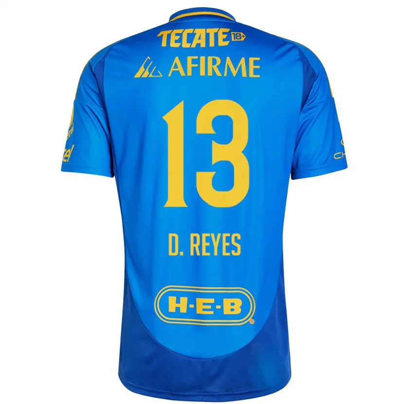 Danxen Herren Diego Reyes #13 Blau Gelb Auswärtstrikot Trikot 2024/25 T-Shirt Schweiz