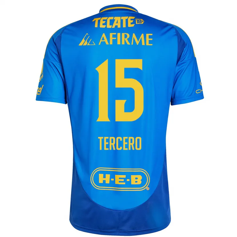 Danxen Herren Eduardo Tercero #15 Blau Gelb Auswärtstrikot Trikot 2024/25 T-Shirt Schweiz