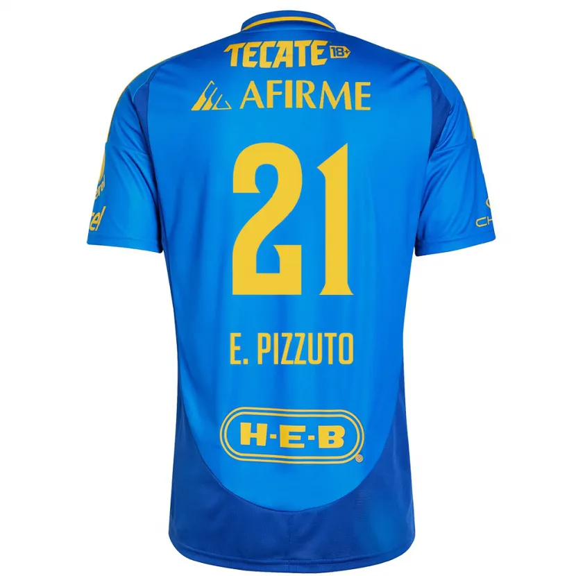 Danxen Herren Eugenio Pizzuto #21 Blau Gelb Auswärtstrikot Trikot 2024/25 T-Shirt Schweiz