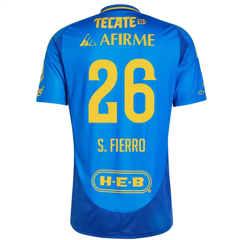 Danxen Herren Sebastián Fierro #26 Blau Gelb Auswärtstrikot Trikot 2024/25 T-Shirt Schweiz