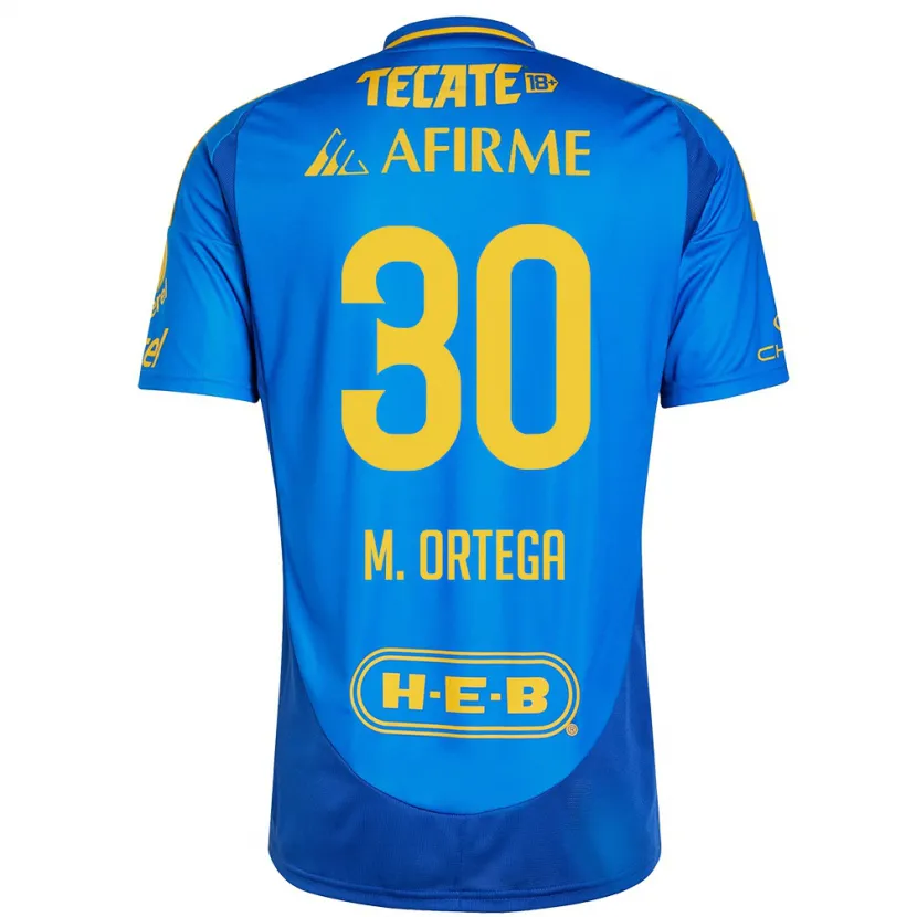 Danxen Herren Miguel Ortega #30 Blau Gelb Auswärtstrikot Trikot 2024/25 T-Shirt Schweiz