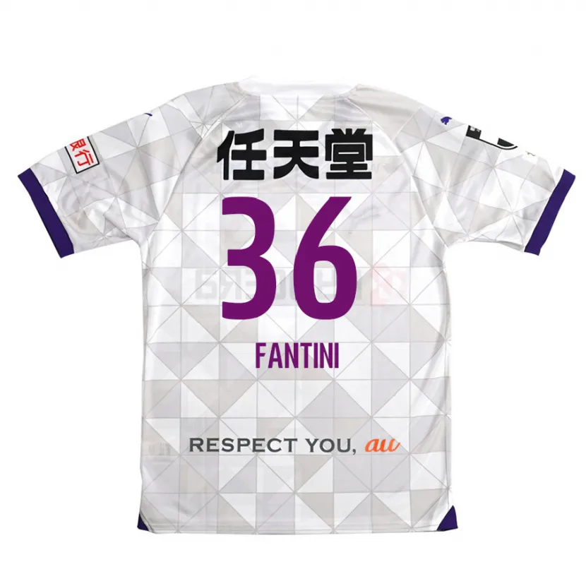 Danxen Herren Akira Fantini #36 Weiß Lila Auswärtstrikot Trikot 2024/25 T-Shirt Schweiz