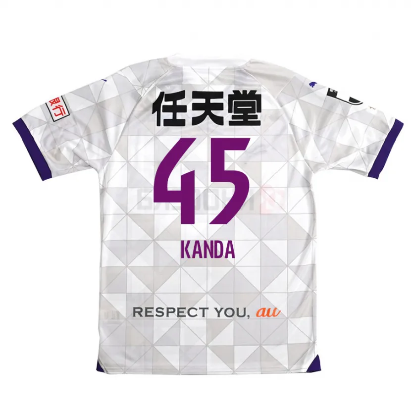 Danxen Herren Kotaro Kanda #45 Weiß Lila Auswärtstrikot Trikot 2024/25 T-Shirt Schweiz