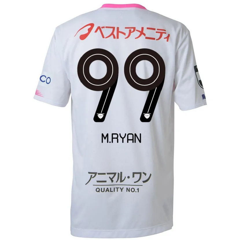 Danxen Herren Marcelo Ryan #99 Weiß Blau Rosa Auswärtstrikot Trikot 2024/25 T-Shirt Schweiz