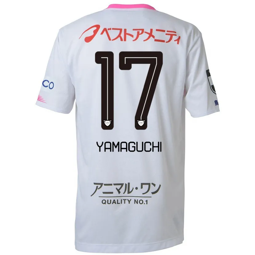 Danxen Herren Hikaru Yamaguchi #17 Weiß Blau Rosa Auswärtstrikot Trikot 2024/25 T-Shirt Schweiz