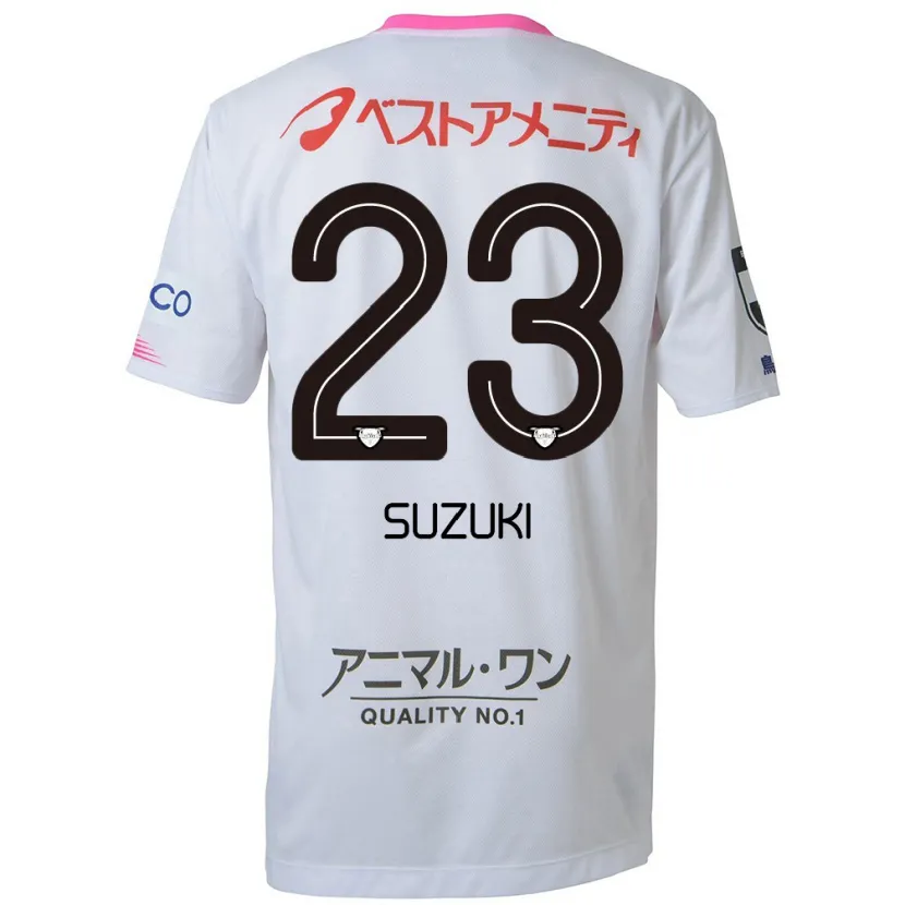 Danxen Herren Yuki Suzuki #23 Weiß Blau Rosa Auswärtstrikot Trikot 2024/25 T-Shirt Schweiz