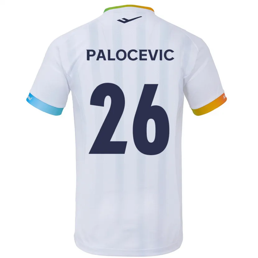 Danxen Herren Aleksandar Palocevic #26 Weiß Blau Auswärtstrikot Trikot 2024/25 T-Shirt Schweiz