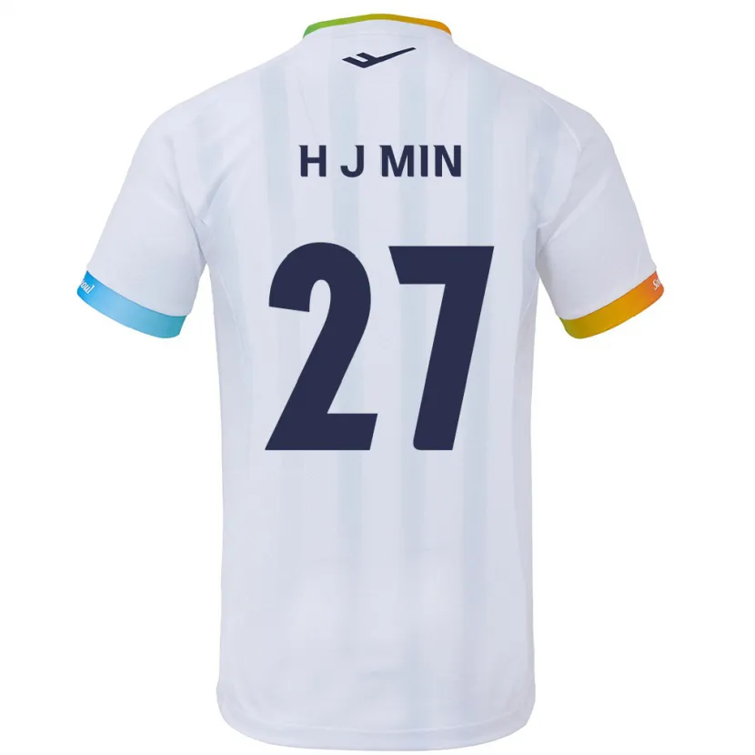 Danxen Herren Ji-Hoon Min #27 Weiß Blau Auswärtstrikot Trikot 2024/25 T-Shirt Schweiz