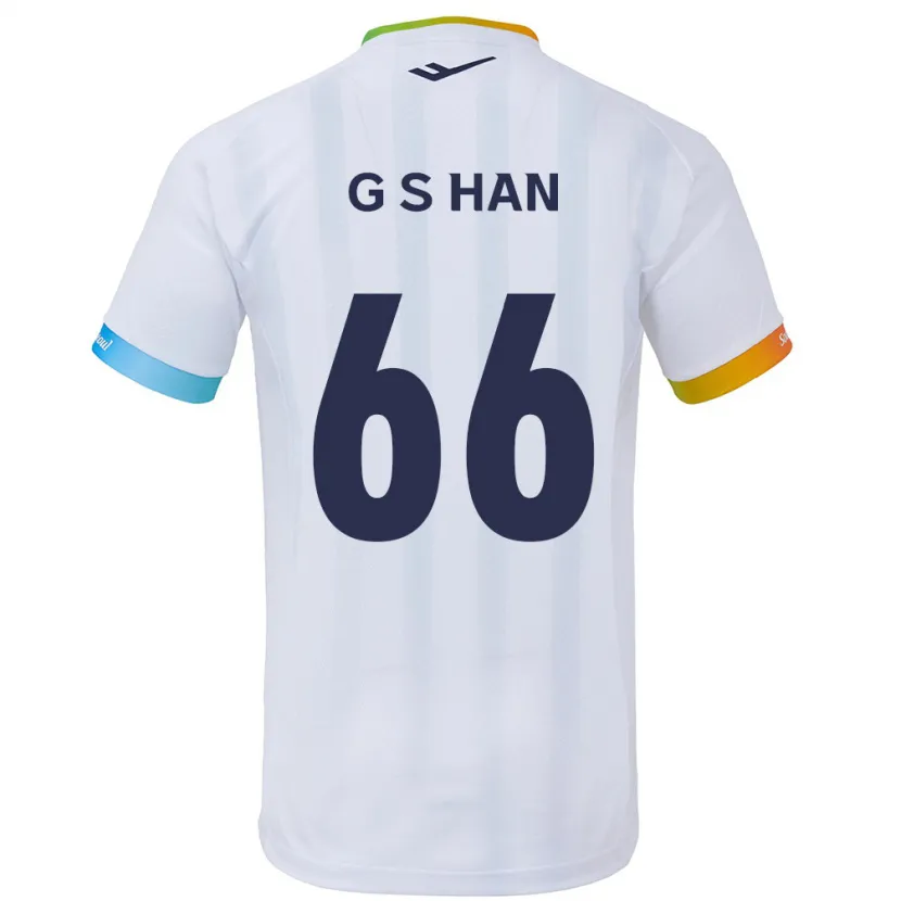 Danxen Herren Seung-Gyu Han #66 Weiß Blau Auswärtstrikot Trikot 2024/25 T-Shirt Schweiz