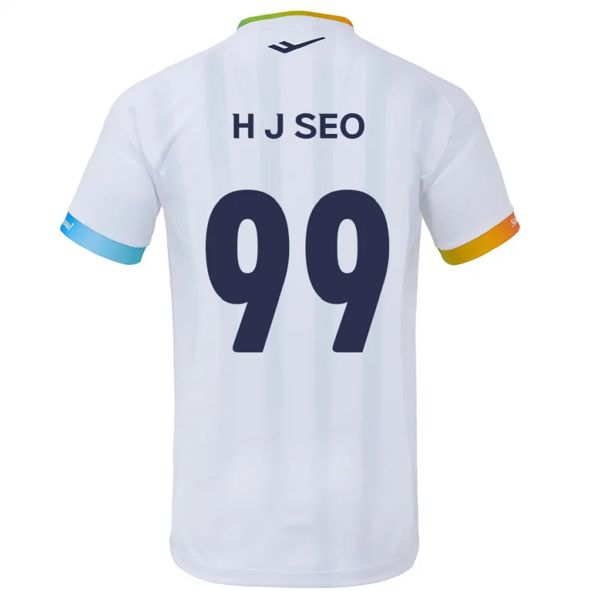 Danxen Herren Ju-Hwan Seo #99 Weiß Blau Auswärtstrikot Trikot 2024/25 T-Shirt Schweiz