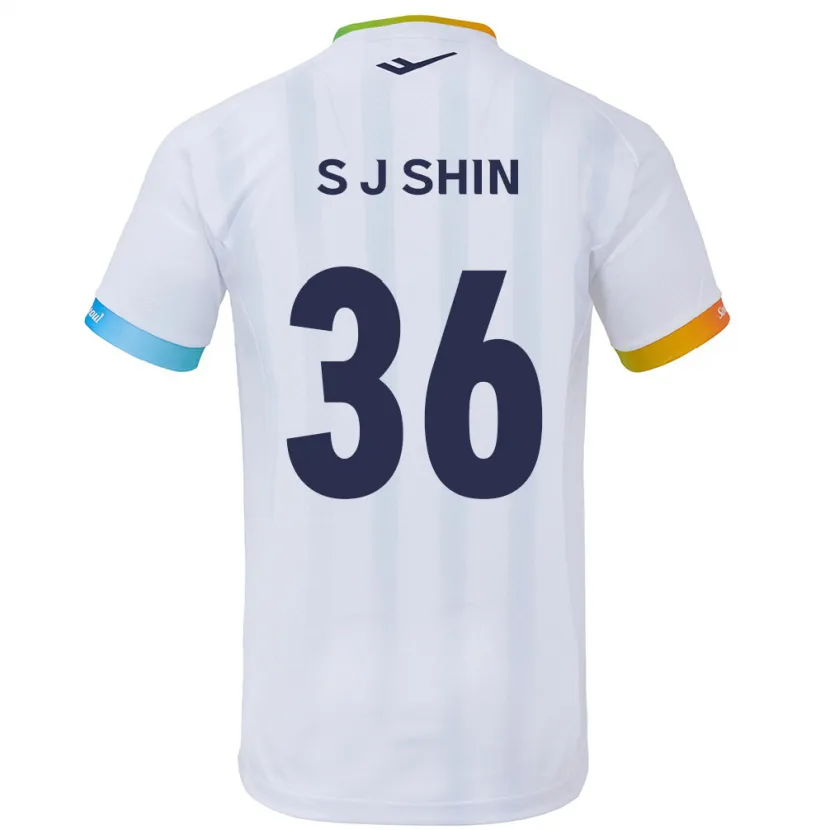 Danxen Herren Ji-Seop Shin #36 Weiß Blau Auswärtstrikot Trikot 2024/25 T-Shirt Schweiz