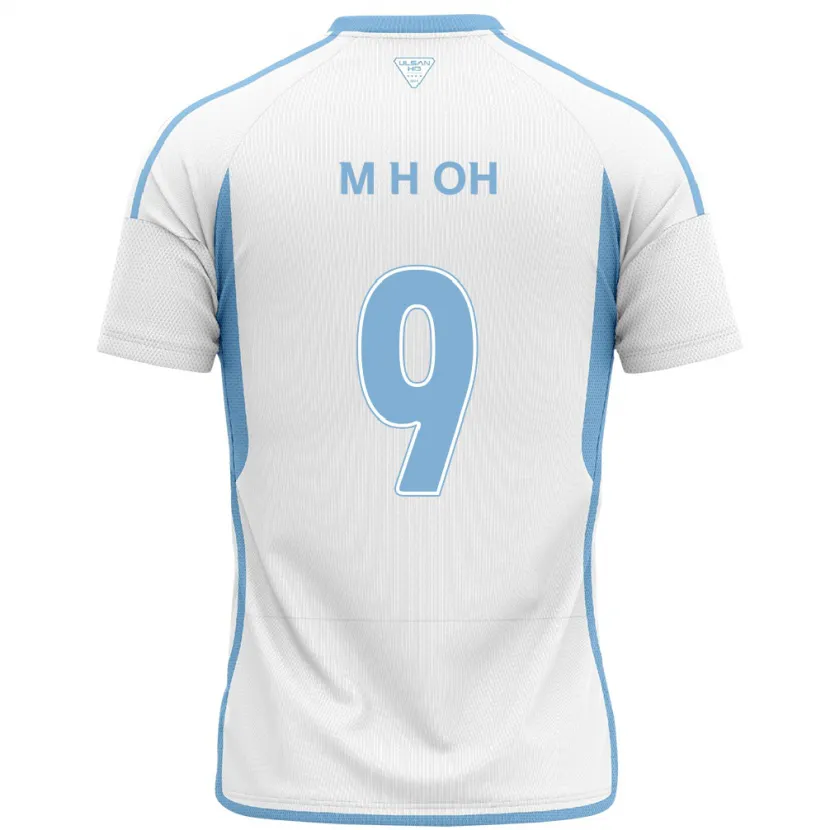 Danxen Herren Hyun-Min Oh #9 Weiß Blau Auswärtstrikot Trikot 2024/25 T-Shirt Schweiz