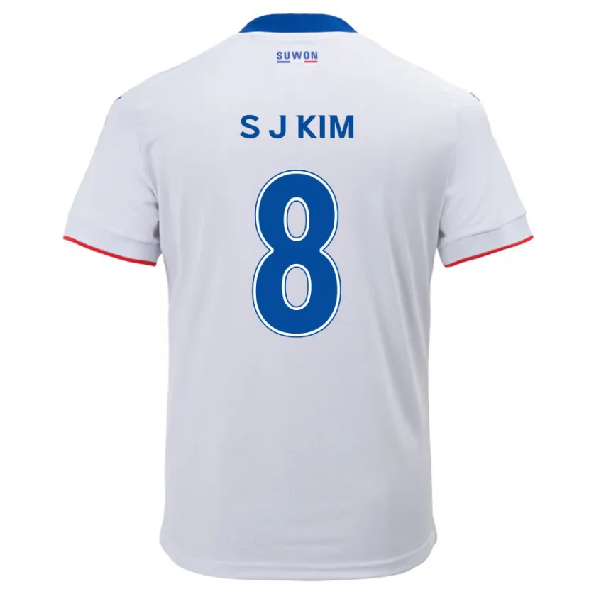 Danxen Herren Ji-Sung Kim #8 Weiß Blau Auswärtstrikot Trikot 2024/25 T-Shirt Schweiz