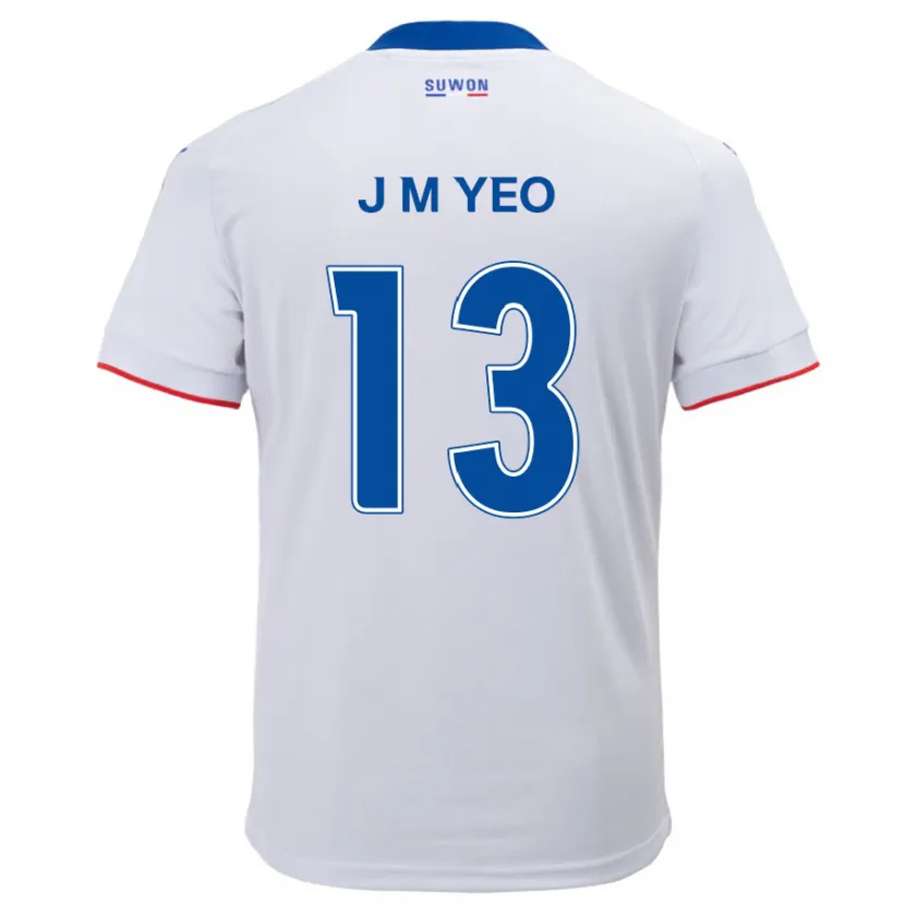 Danxen Herren Min-Jun Yeo #13 Weiß Blau Auswärtstrikot Trikot 2024/25 T-Shirt Schweiz