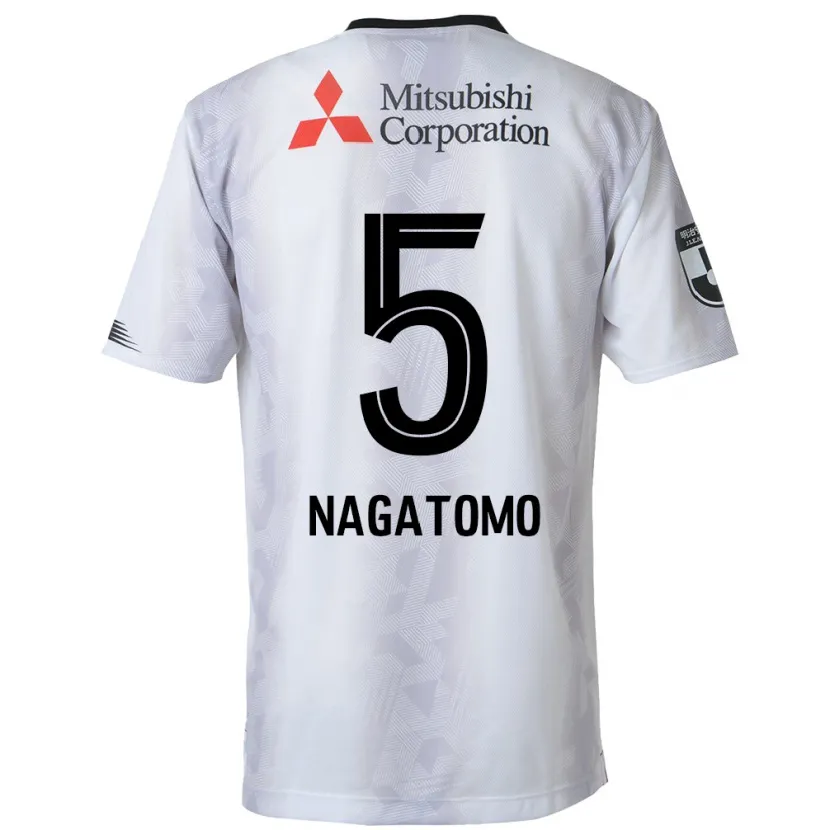 Danxen Damen Yuto Nagatomo #5 Weiß Schwarz Auswärtstrikot Trikot 2024/25 T-Shirt Schweiz