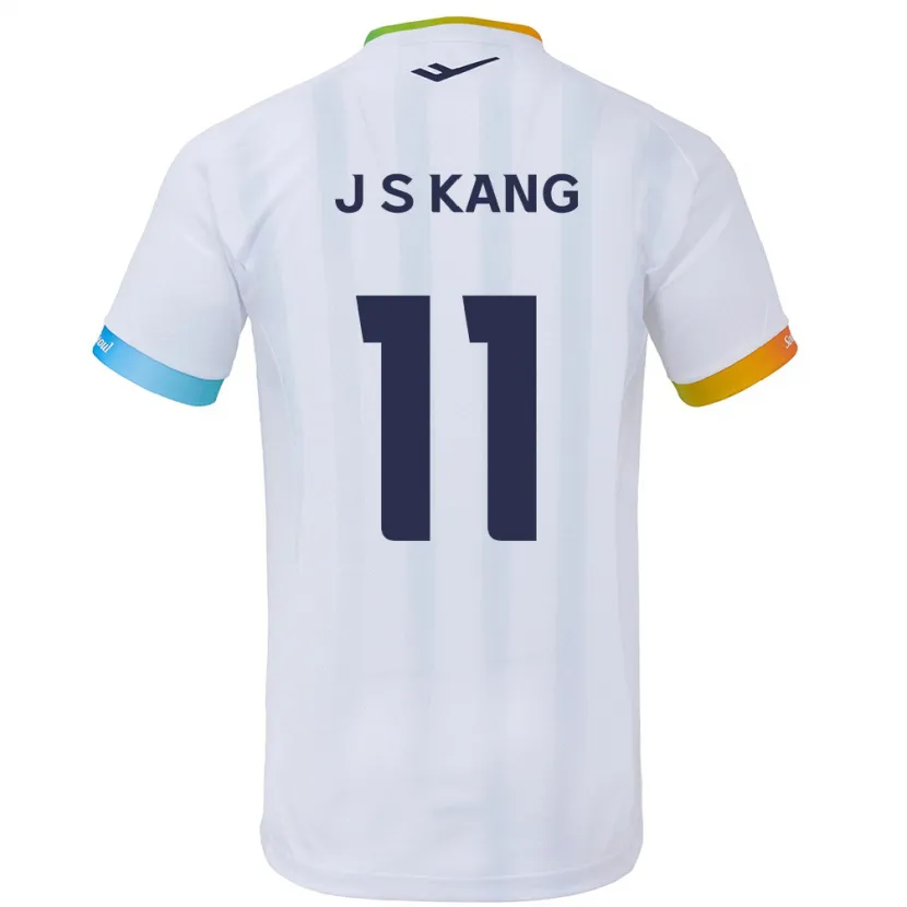 Danxen Damen Seong-Jin Kang #11 Weiß Blau Auswärtstrikot Trikot 2024/25 T-Shirt Schweiz