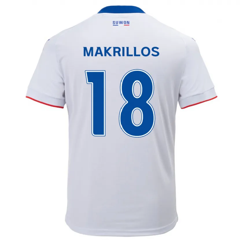 Danxen Damen Peter Makrillos #18 Weiß Blau Auswärtstrikot Trikot 2024/25 T-Shirt Schweiz