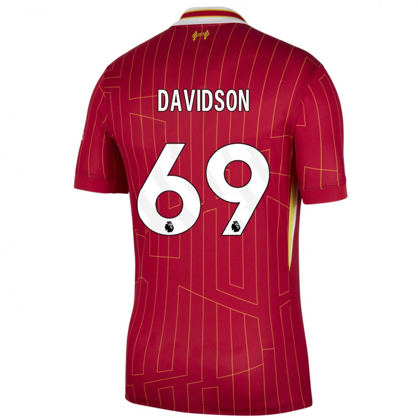 Danxen Kinder Josh Davidson #69 Rot Gelb Weiß Heimtrikot Trikot 2024/25 T-Shirt Schweiz