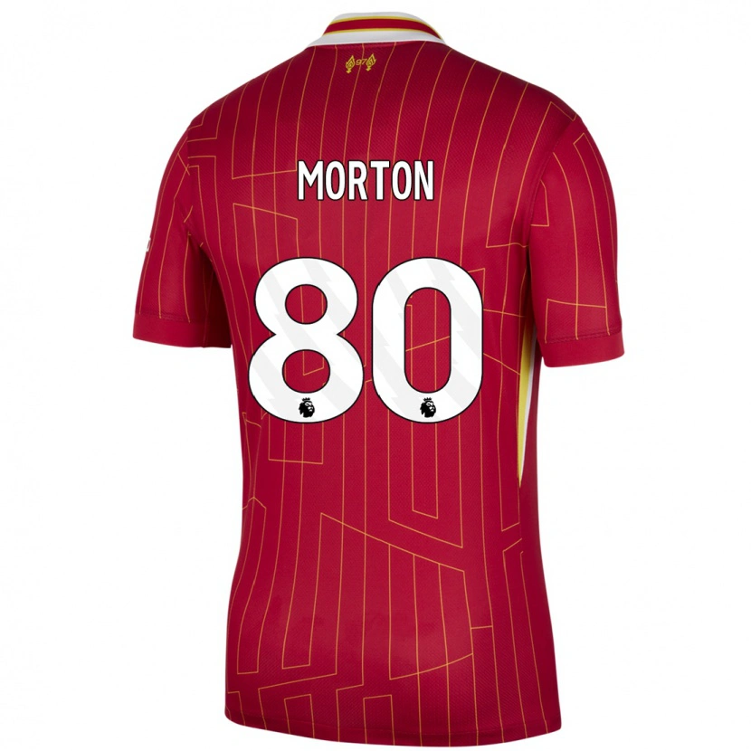 Danxen Kinder Tyler Morton #80 Rot Gelb Weiß Heimtrikot Trikot 2024/25 T-Shirt Schweiz