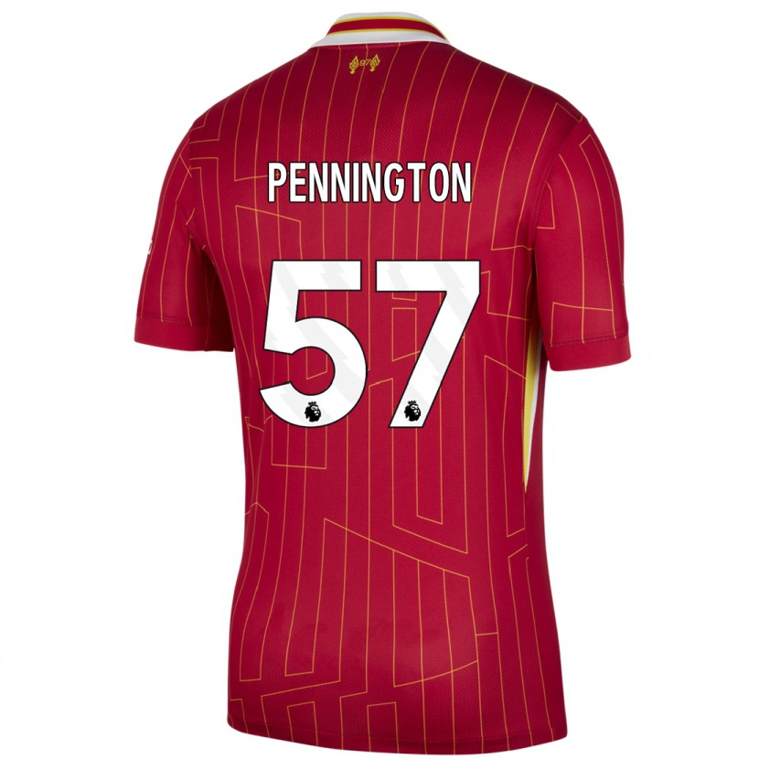 Danxen Kinder Cody Pennington #57 Rot Gelb Weiß Heimtrikot Trikot 2024/25 T-Shirt Schweiz