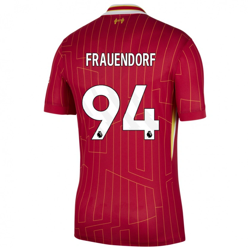 Danxen Kinder Melkamu Frauendorf #94 Rot Gelb Weiß Heimtrikot Trikot 2024/25 T-Shirt Schweiz