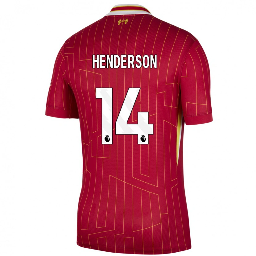 Danxen Kinder Henderson #14 Rot Gelb Weiß Heimtrikot Trikot 2024/25 T-Shirt Schweiz