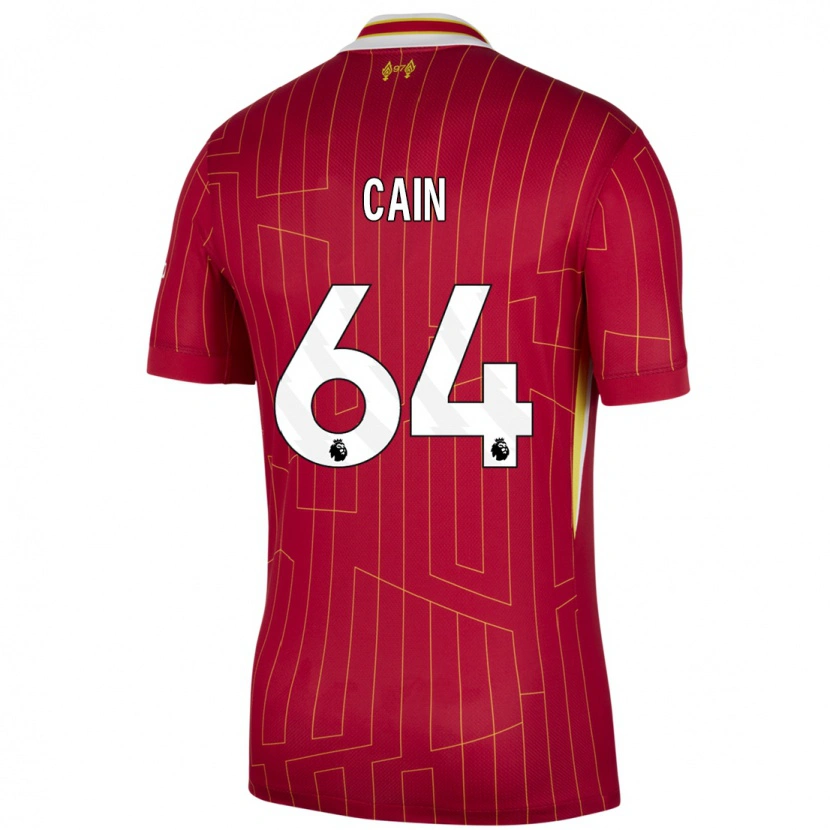 Danxen Kinder Jake Cain #64 Rot Gelb Weiß Heimtrikot Trikot 2024/25 T-Shirt Schweiz