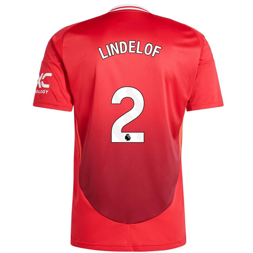 Danxen Kinder Victor Lindelöf #2 Hellrot Heimtrikot Trikot 2024/25 T-Shirt Schweiz