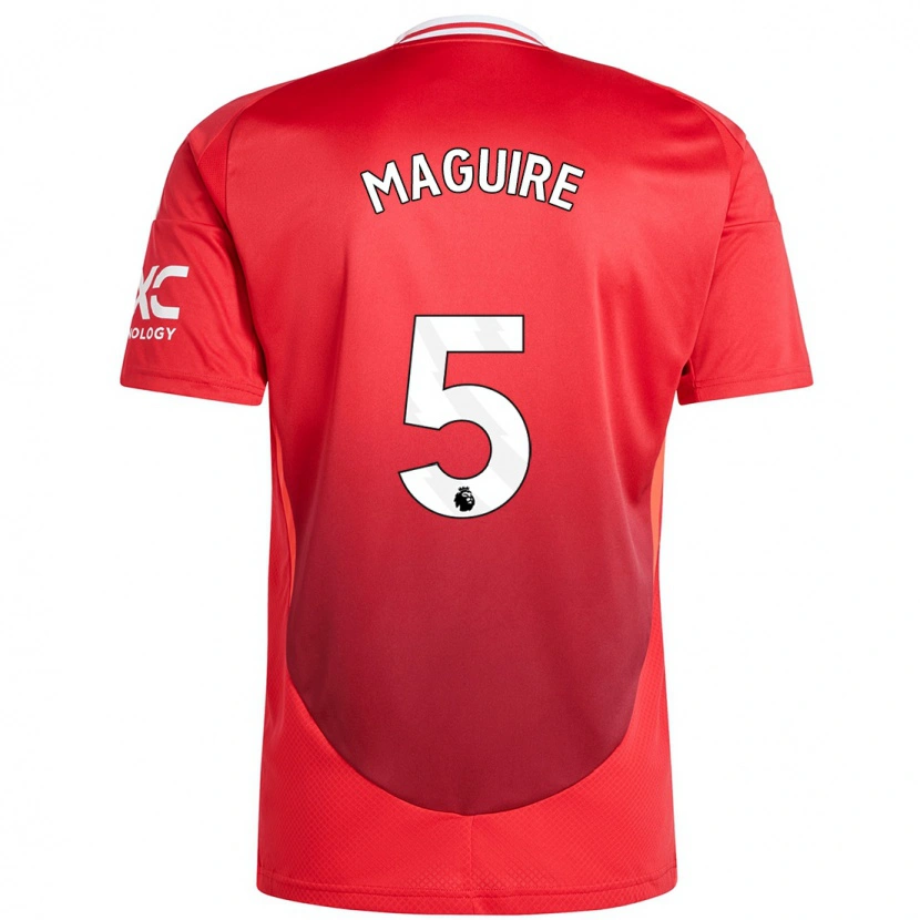 Danxen Kinder Harry Maguire #5 Hellrot Heimtrikot Trikot 2024/25 T-Shirt Schweiz