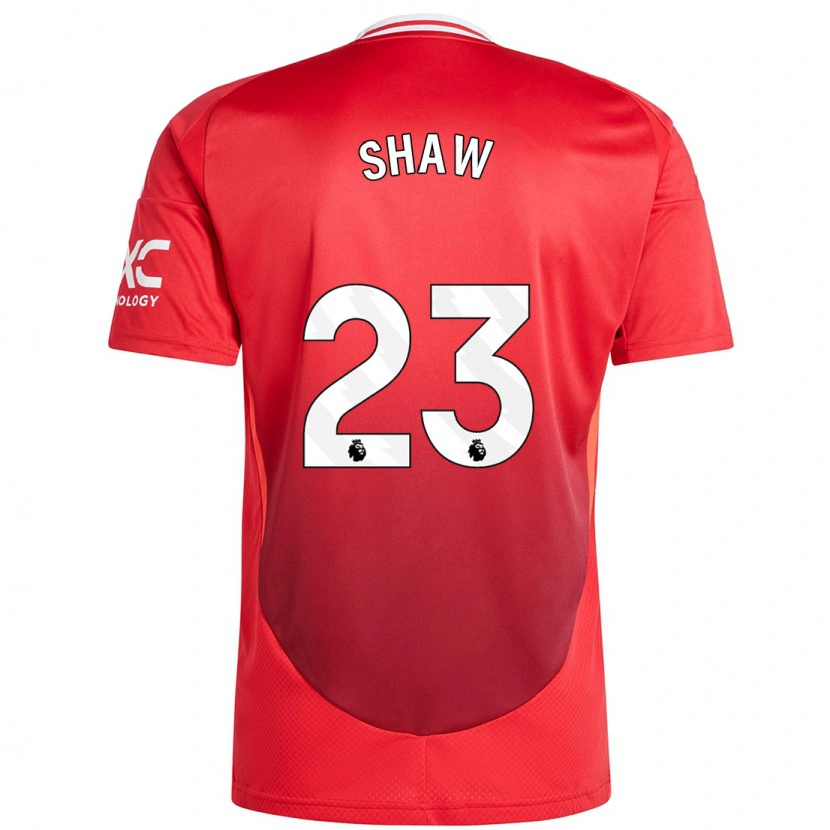 Danxen Kinder Luke Shaw #23 Hellrot Heimtrikot Trikot 2024/25 T-Shirt Schweiz