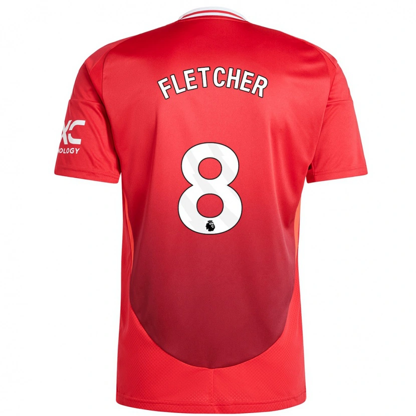 Danxen Kinder Tyler Fletcher #8 Hellrot Heimtrikot Trikot 2024/25 T-Shirt Schweiz