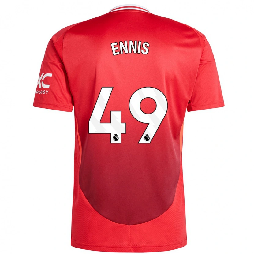 Danxen Kinder Ethan Ennis #49 Hellrot Heimtrikot Trikot 2024/25 T-Shirt Schweiz