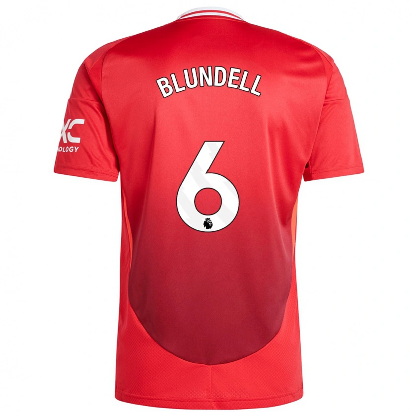 Danxen Kinder Hannah Blundell #6 Hellrot Heimtrikot Trikot 2024/25 T-Shirt Schweiz