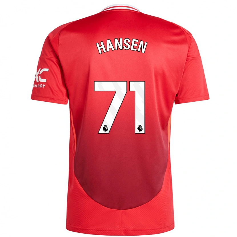 Danxen Kinder Isak Hansen-Aaroen #71 Hellrot Heimtrikot Trikot 2024/25 T-Shirt Schweiz