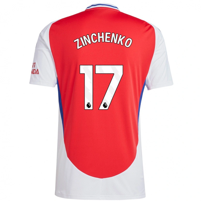 Danxen Kinder Oleksandr Zinchenko #17 Rot Weiß Heimtrikot Trikot 2024/25 T-Shirt Schweiz