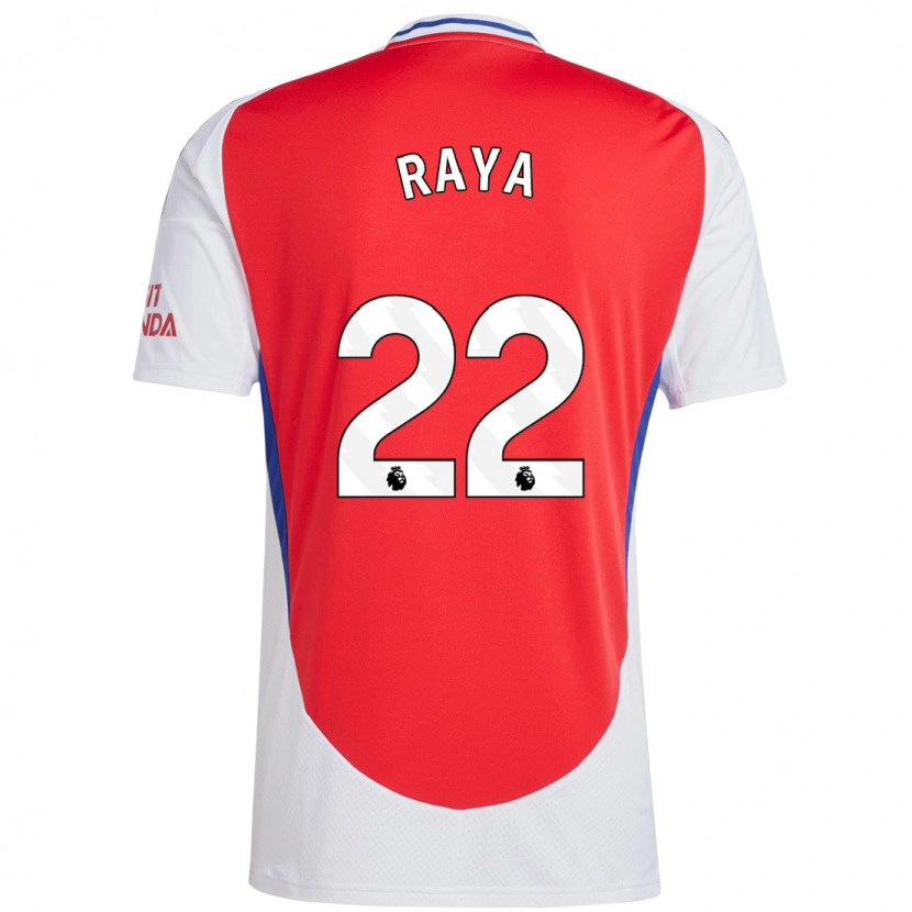 Danxen Kinder David Raya #22 Rot Weiß Heimtrikot Trikot 2024/25 T-Shirt Schweiz