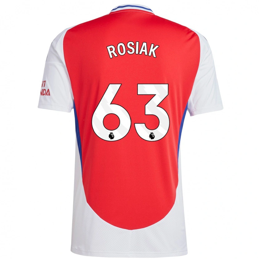 Danxen Kinder Michal Rosiak #63 Rot Weiß Heimtrikot Trikot 2024/25 T-Shirt Schweiz