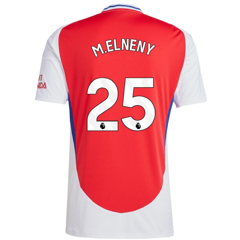 Danxen Kinder Mohamed Elneny #25 Rot Weiß Heimtrikot Trikot 2024/25 T-Shirt Schweiz